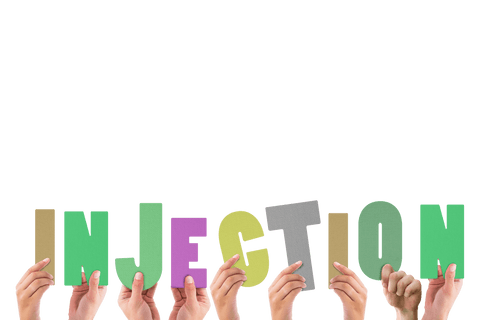 hands holding injection text on transparent background - Download Free Stock Videos Pikwizard.com