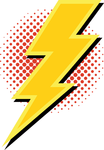 transparent lightning bolt with pop art background design - Download Free Stock Videos Pikwizard.com