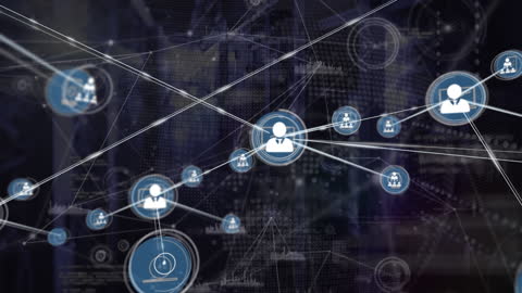 Digital Communication Network with Overlay of User Icons