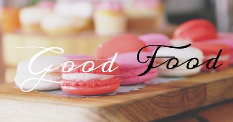 Elegant Display of Colorful Macarons on Wooden Board - Download Free Stock Images Pikwizard.com