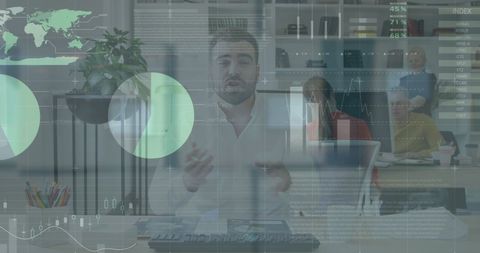 Financial Data Processing with Team Collaboration Concept - Download Free Stock Images Pikwizard.com