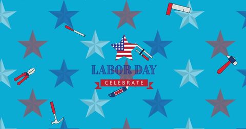 Labor Day Celebration with American Flag and Tools Design - Download Free Stock Images Pikwizard.com