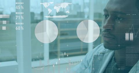 Businessman Analyzing Global Data Overlay - Download Free Stock Images Pikwizard.com