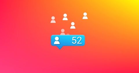 Social Media Engagement Icon Over Vibrant Gradient - Download Free Stock Images Pikwizard.com