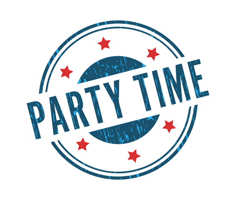 vintage party time badge with distressed text on transparent background - Download Free Stock Videos Pikwizard.com
