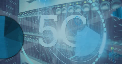 5G Digital Network in Advanced Data Server Room