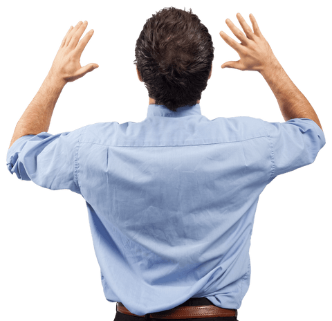 Businessman Raising Arms Expressing Success on Transparent Background - Download Free Stock Videos Pikwizard.com