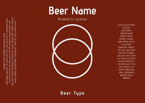 craft beer label featuring modern overlapping circle design - Download Free Stock Templates Pikwizard.com
