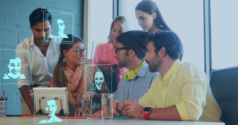 Biometric data processing in collaborative office environment