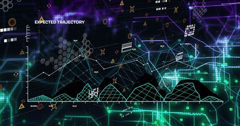 Futuristic Data Analytics Interface with Multi-layered Graph - Download Free Stock Images Pikwizard.com