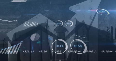 businessman in data-driven world with digital analytics - Download Free Stock Images Pikwizard.com