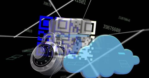 Secure Digital Data with QR Code and Padlock Technology - Download Free Stock Images Pikwizard.com