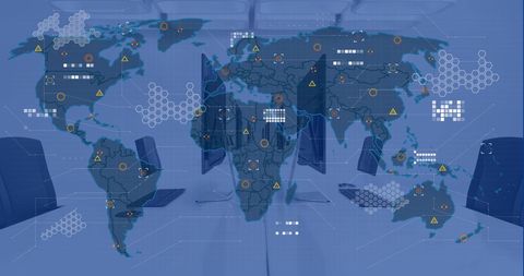 Global Finance and Data Processing in Modern Office - Download Free Stock Images Pikwizard.com