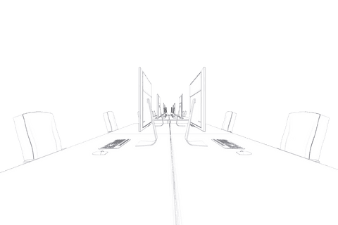 transparent 3d open office space design in black and white - Download Free Stock Videos Pikwizard.com