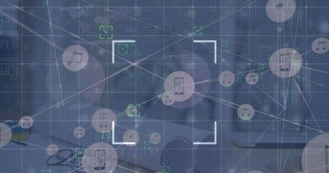 Digital Network Interface Visualizing Global Connectivity