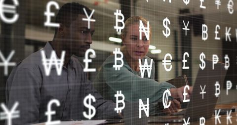 diverse team analyzing global currency data in office setting - Download Free Stock Images Pikwizard.com