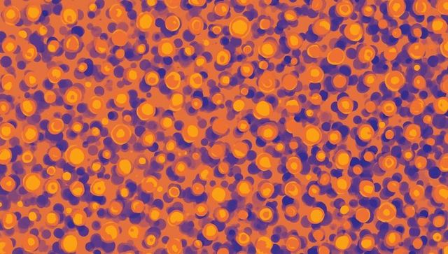 Vibrant orange and purple circle pattern