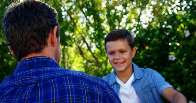 Father and Son Bonding Outdoors - Download Free Stock Images Pikwizard.com