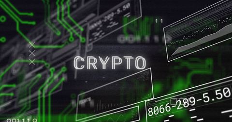 Crypto Digital Hologram with Futuristic Circuit Patterns - Download Free Stock Images Pikwizard.com