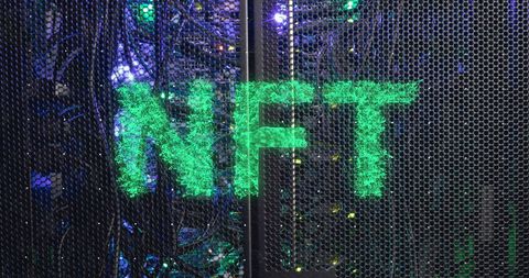 Glowing Green NFT Lights Over Futuristic Background - Download Free Stock Images Pikwizard.com