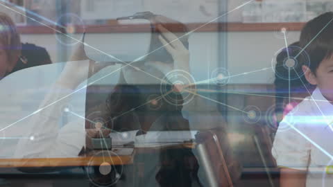 Kids Exploring Virtual Reality in Modern Classroom