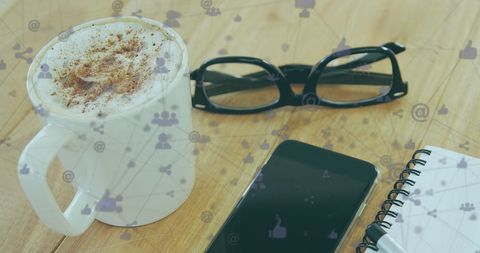 Digital Connectivity with Coffee and Gadgets