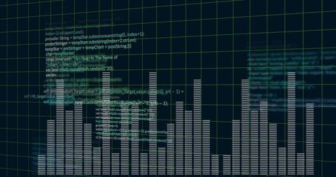 Data visualization with dynamic grid and code overlays