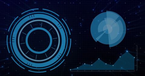 Futuristic Data Interface with Circular Scanner Visualization - Download Free Stock Images Pikwizard.com