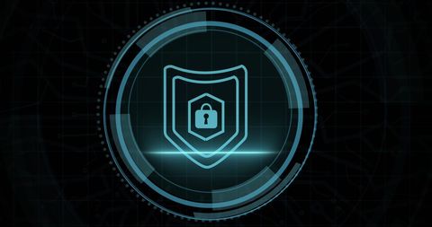 Digital Shield with Padlock Symbolizing Online Security - Download Free Stock Images Pikwizard.com