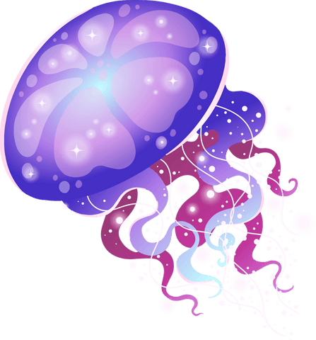 Glowing Transparent Jellyfish with Curly Tentacles - Download Free Stock Videos Pikwizard.com