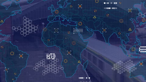 Global Digital Network Data Processing Overlay Image