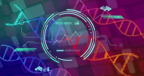 Digital DNA Mapping and Data Visualization - Download Free Stock Images Pikwizard.com