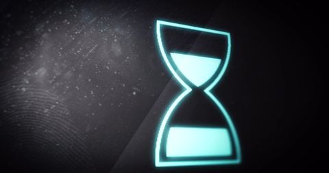 Glowing Digital Hourglass Loading Symbol - Download Free Stock Images Pikwizard.com