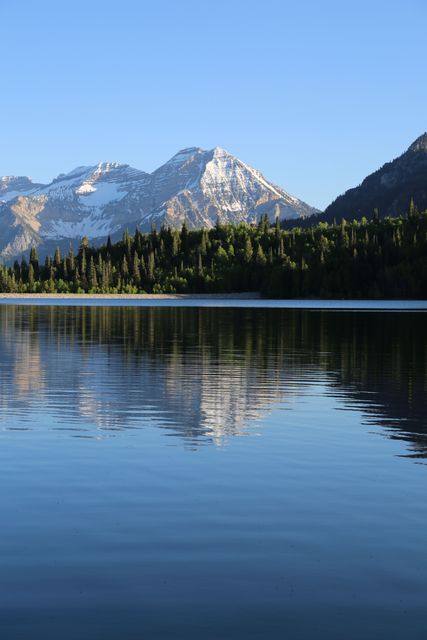 Serene Morning in an Alpine Lake with Majestic Snow-Capped Mountain Reflection - Download Free Stock Photos Pikwizard.com