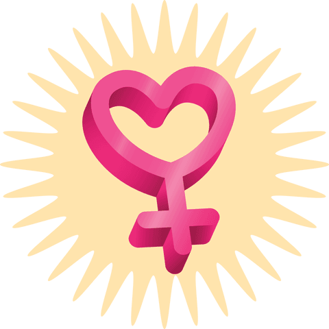 pink heart-shaped female symbol on starburst background - Download Free Stock Videos Pikwizard.com