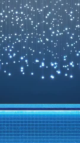 Pulsing Blue Orbs Floating Above Glowing Cyan Grid Vertical Video