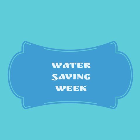 Water Saving Week Awareness Poster with Text on Blue Background - Download Free Stock Templates Pikwizard.com