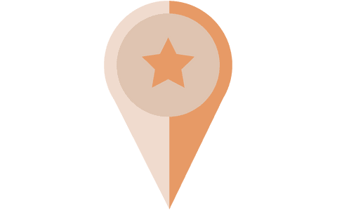 Elegant Orange Destination Pin with Star on Transparent Background - Download Free Stock Videos Pikwizard.com