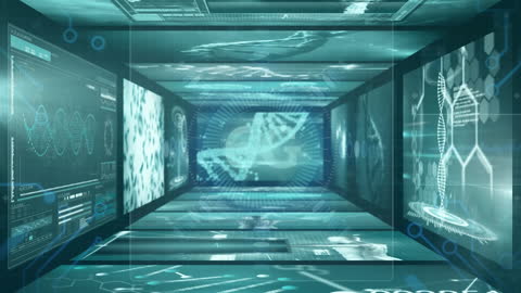 Digital Interface with DNA Helix - Business Innovation Concept