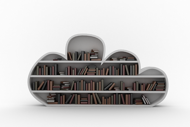 Cloud Shaped Bookshelf On Transparent Background - Download Free Stock Videos Pikwizard.com