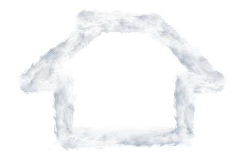 transparent house silhouette made of clouds - Download Free Stock Videos Pikwizard.com