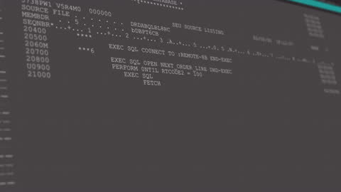 Animated Digital Data Processing Display Illustration