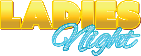 Ladies Night Bold Gold and Blue Neon Text Transparent Background - Download Free Stock Videos Pikwizard.com