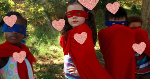Children Wearing Superhero Costumes Empowering Females