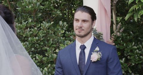 Groom Leather Men's Long Tie Waist Grey Formal Ordered Single