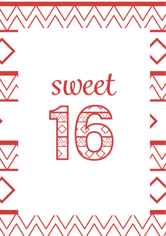 Sweet 16 Birthday Celebration Frame Red Transparent Design - Download Free Stock Videos Pikwizard.com