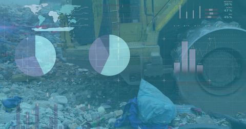 Landfill Management with Finance and Economy Analysis Overlay - Download Free Stock Images Pikwizard.com