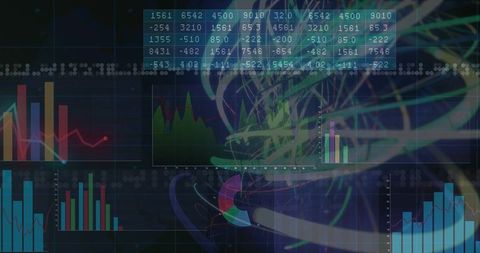 Displaying Neon Data Dashboard with Bar, Line, Area Charts and Numeric Table