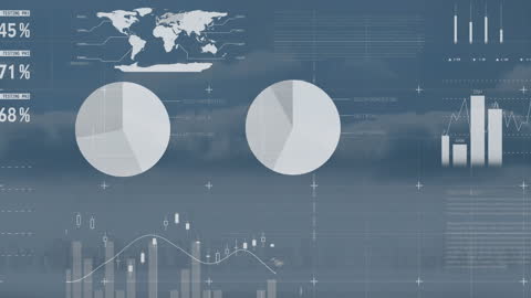 Global Financial Analytics Concept with Cloud Technology Integration