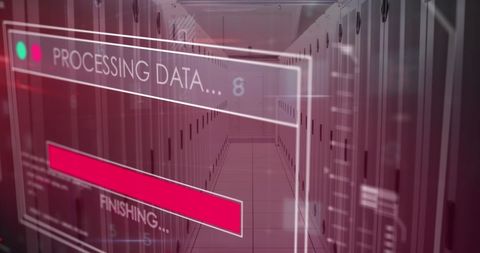 Digital Interface Display Over Modern Data Center - Download Free Stock Images Pikwizard.com